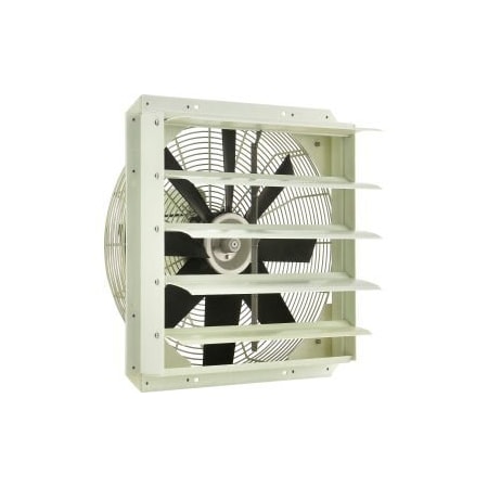 Global Equipment 20" Corrosion Resistant Exhaust Fan with Shutter - Direct Drive - 1/3 HP - 2920 CFM - 115V APB-20D
